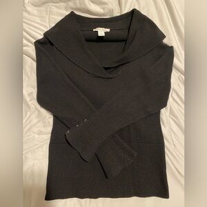 White House Black Market Black Cowl Neck Sweater